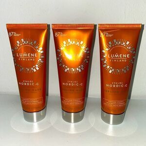 LUMENE NORDIC -C Glow Reveal PEELING Masks 2.5fl Oz  NEW &SEALED ( LOT OF 3 )